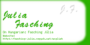 julia fasching business card